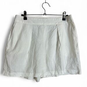 NWT French Designer Bonpoint Women’s White Linen Shorts Size FR 40 *marked*